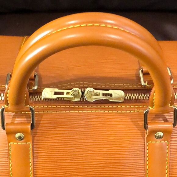 LOUIS VUITTON Cipango Gold Epi Leather Keepall LV 50 Boston Bag VI0994 Authentic - Picture 6 of 17